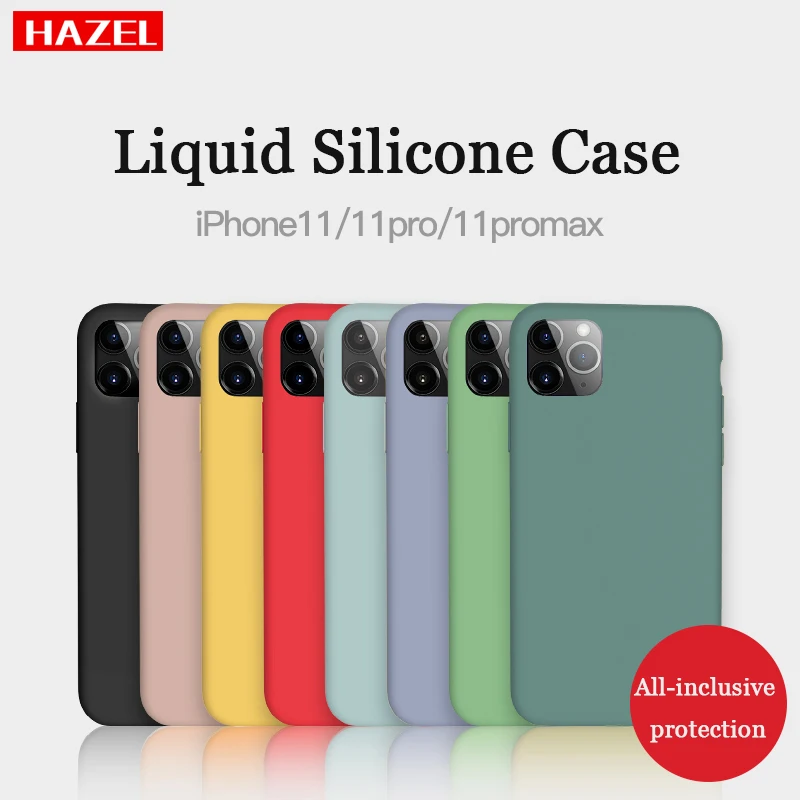 Original Liquid Silicone Cases For iPhone 11 Pro XS Max 6S 8 Plus 5 6 S X XR Cover i Phone 7 5S SE 4 Luxury Soft Baby Skin Coque |