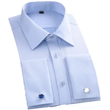 Aoliwen/ осеннее мужское платье с длинными рукавами, рубашка с запонками, фланелевая хлопковая Повседневная рубашка на пуговицах, мужская рубашка, подходит для больших размеров