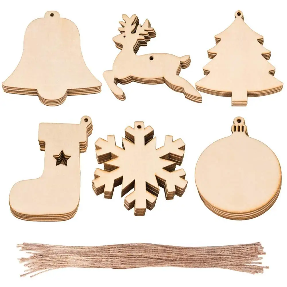 Christmas tree ornaments DIY wood slice ornaments holiday decoration