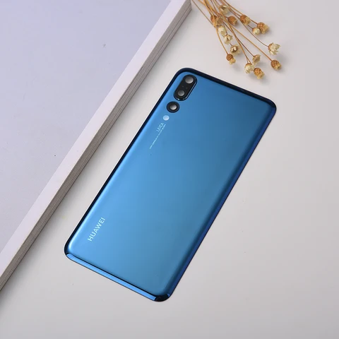 Original Huawei P20 Pro Back Glass Battery Cover With Camera Lens Sticker For Huawei P20 Back Cover Rear Door Housing Case