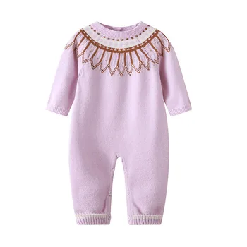 

Winter Warm Baby Rompers One Pieces Newborn Bebes Girls Sweaters Jumpsuits Playsuits Long Sleeve Infant Kids Cotton Knitted Wear