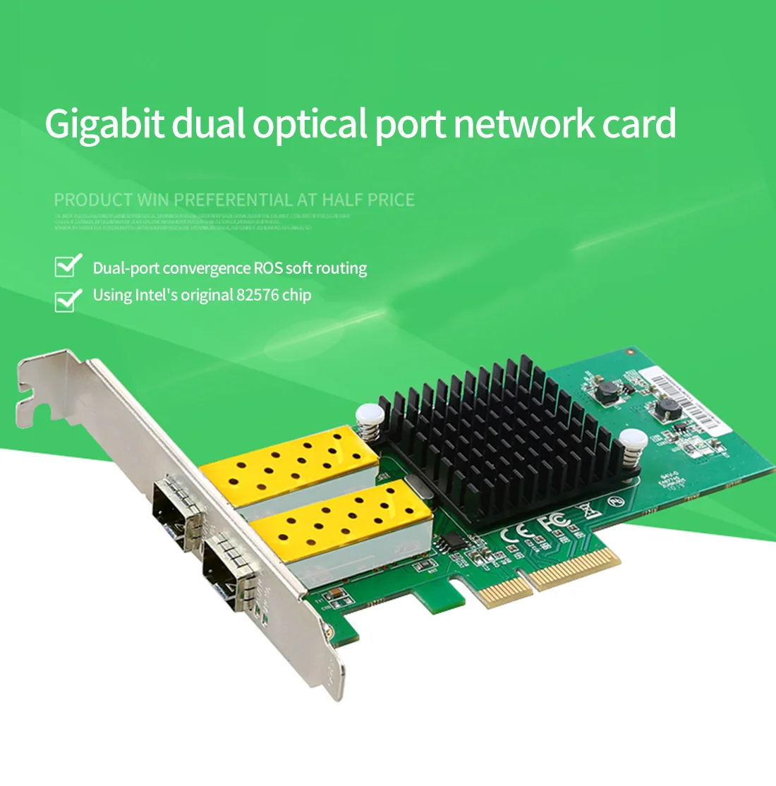 Phoo様 2 Ports SFP Network Card 1G Fiber Optic Network Adapter PCIe 4X