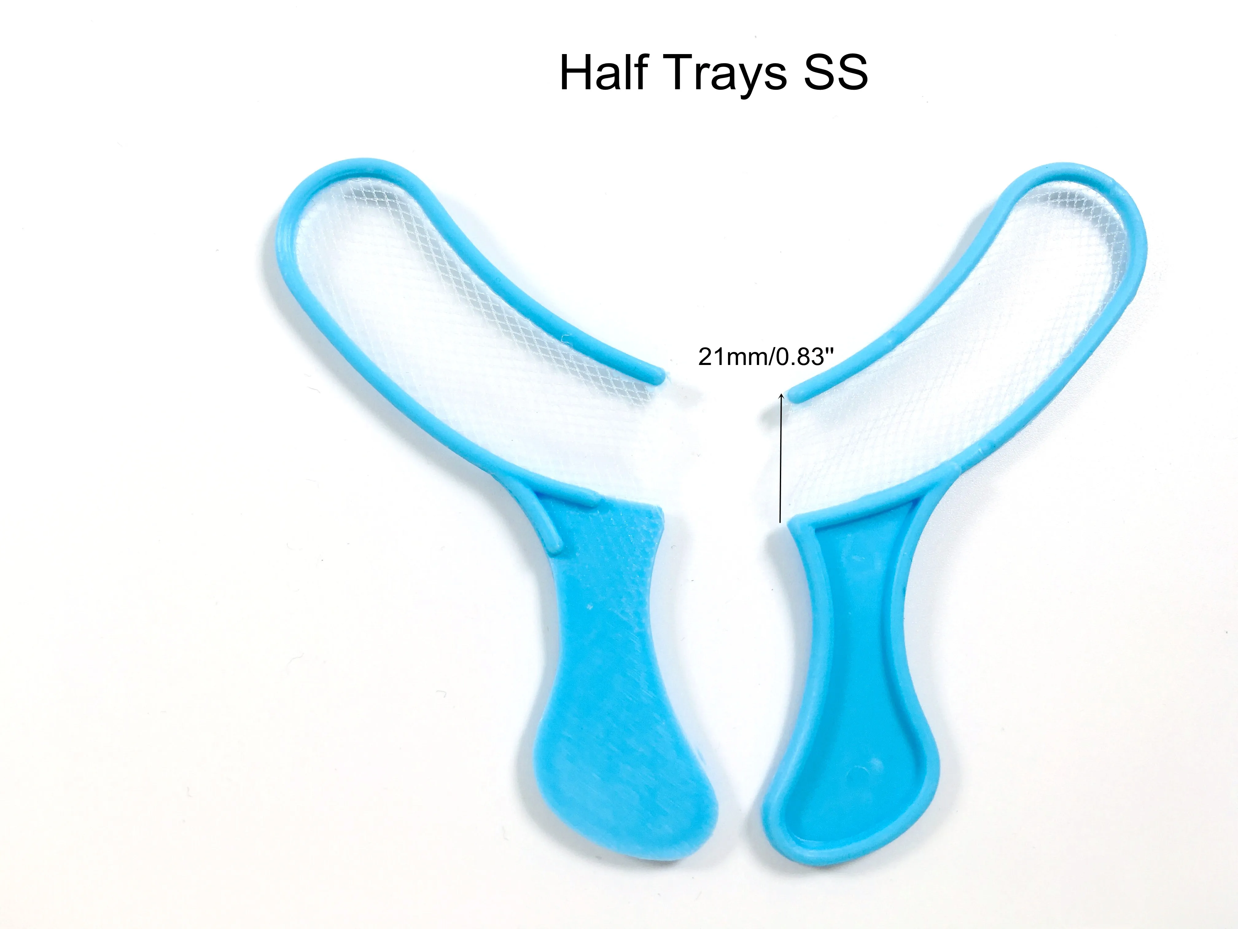 

Dental Bite Impression Trays Triple Registration Blue Denture Tray Net Half SS
