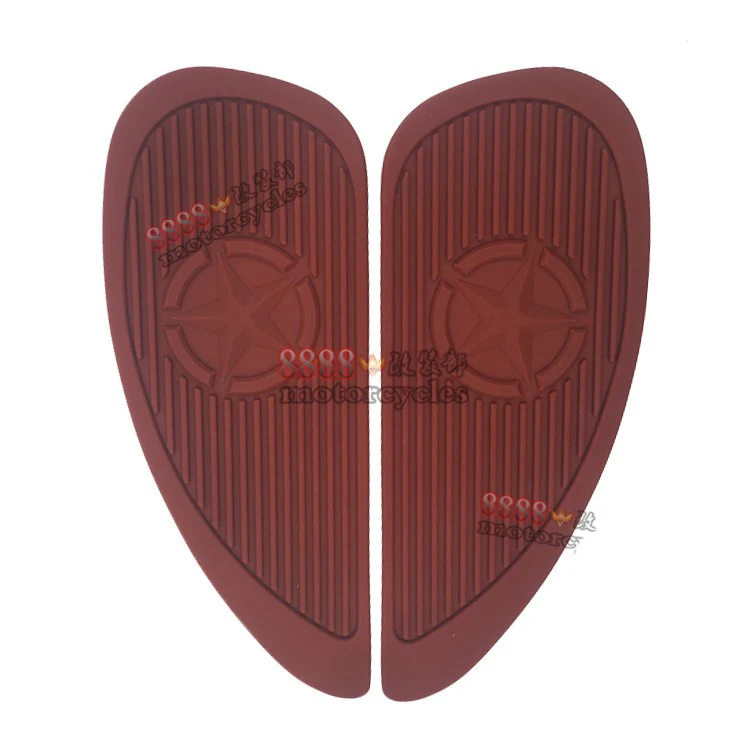 Мягкая резиновая часть moto tank pad протектор для kawasaki honda suzuki benelli vespa yamaha harley Кафе racer moto rcycle tank pad - Цвет: Коричневый