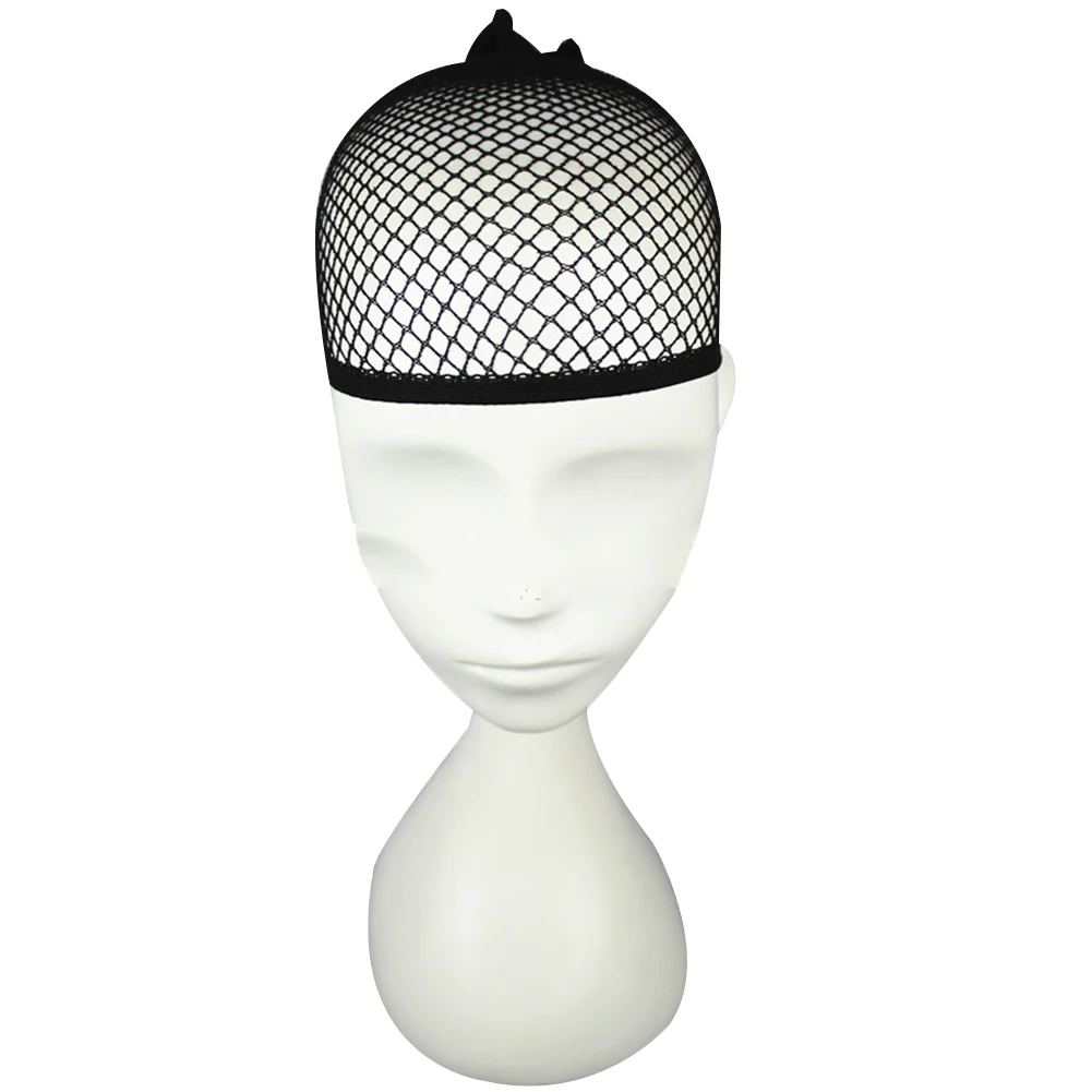 Women Elastic Nylon Wig Cap Open End Black Mesh Liner Short Fishnet Hair Net