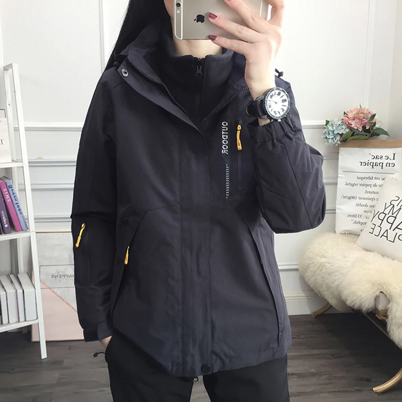 2021 Winter Ski Jacket Women High Quality Waterproof Warmth Female Coat Snow Camping Skiing and Snowboard 3 in 1 Jacket Brand