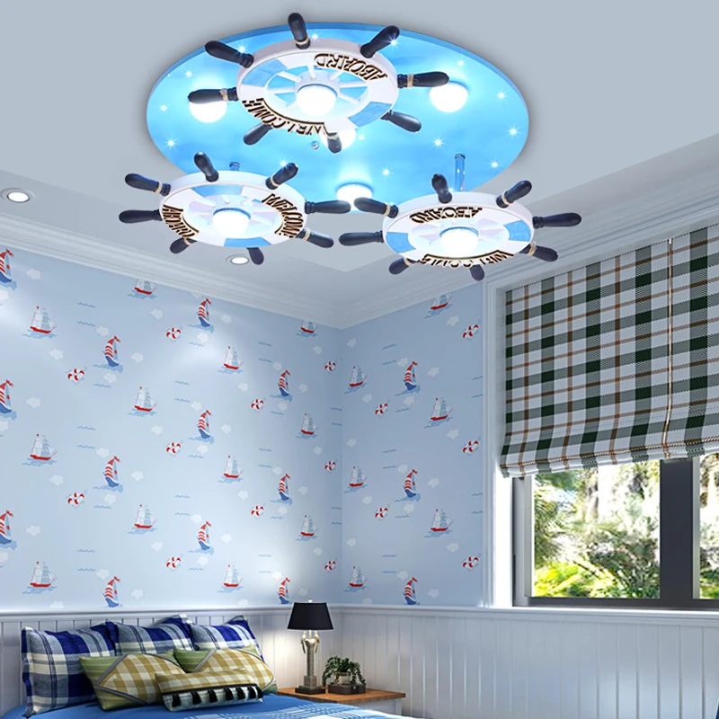 

carton boat led lamp children ceiling lights 110V-220V E14 Led bulb ceiling fixture children room ceiling lights kids