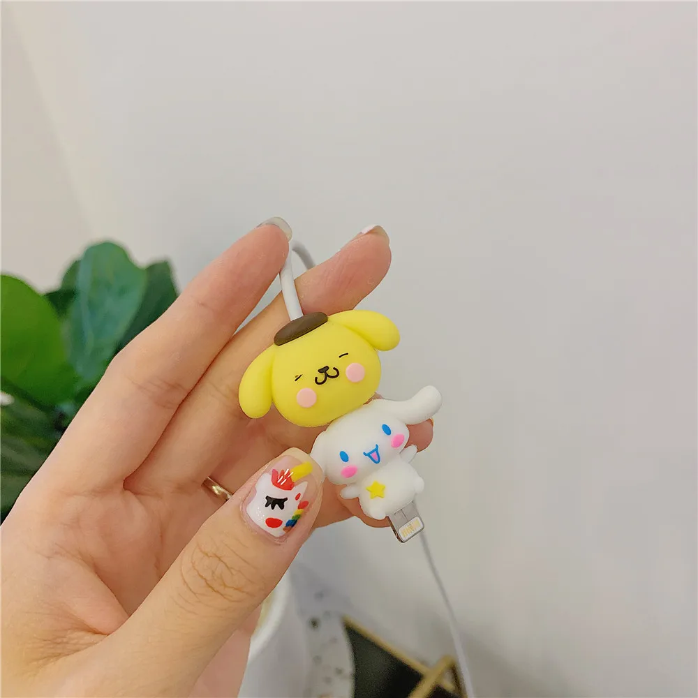 Sanrio моя мелодия куроми силиконовый кабель протектор Pom Purin Cinnamoroll Собака hello kitty милый мультфильм аниме линия протектор