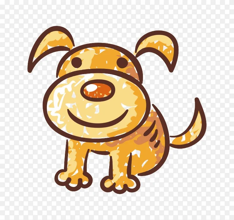 狗卡通剪贴画.手绘小狗