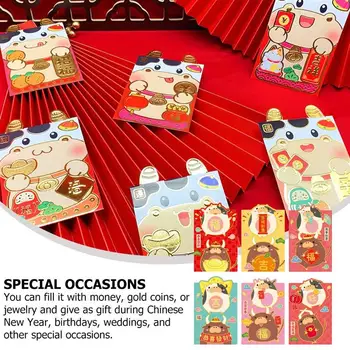 

36Pcs Money Package Party Supplies Cartoon Red Envelopes New Year Money Pouch Adorable Red Packets for Children Banquet Party