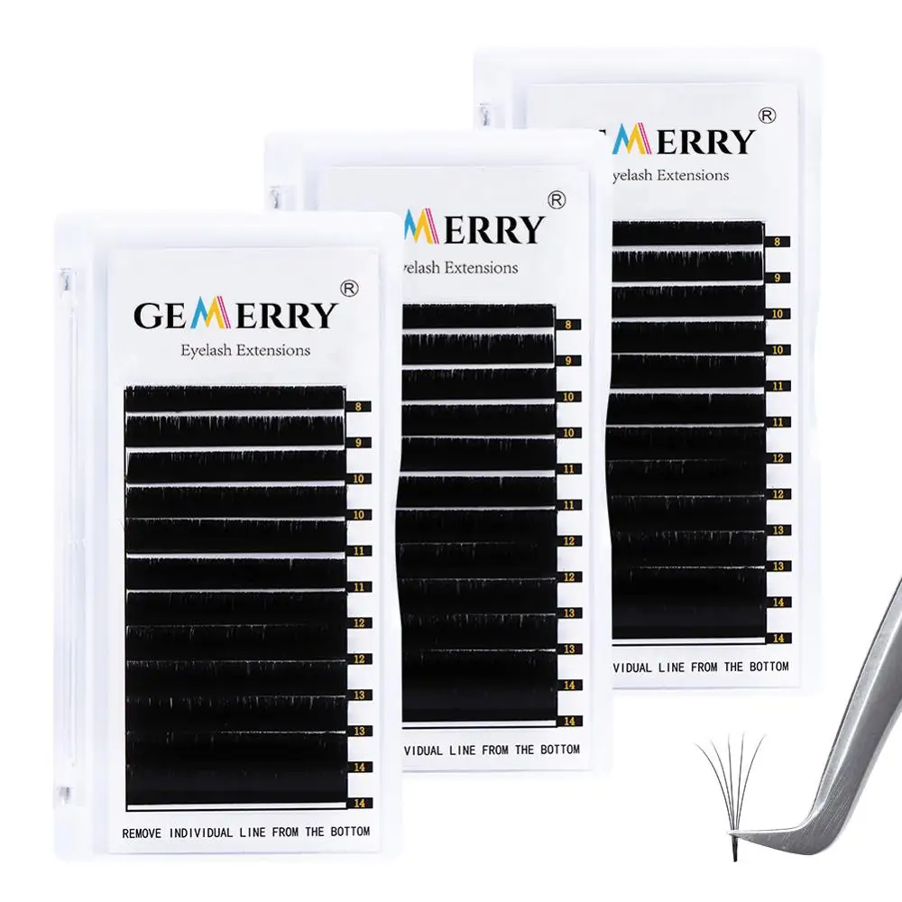 

New Easy Fan False Eyelash Extension Magic Volume Effect Lash 0.05/0.07/0.10 C/D 1 pcs Makeup Blooming Faux Mink Lashes