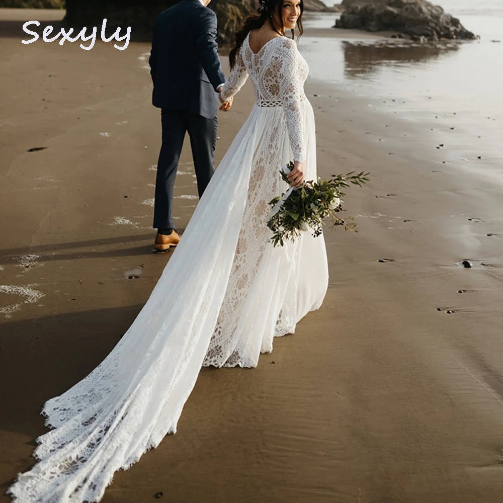 boho chic beach wedding dresses