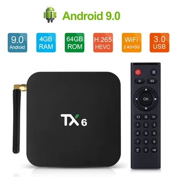 

Android 9.0 TV Box Quad Core ARM Cortex-A53 USB3.0 4G+64G 2.4G/5G 4K Google Play Youtube Smart TV Android Box Neftflix Tv Box