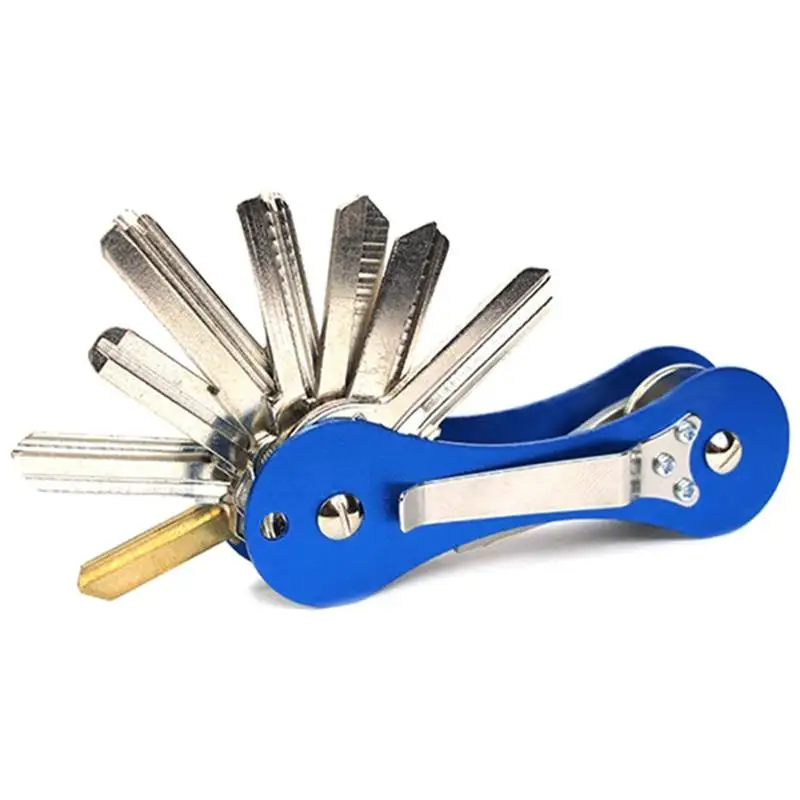 Алюминиевый сплав брелок гибкий держатель для ключей Органайзер папка портативный ключ кошелек многофункциональный смарт-зажим ключница
