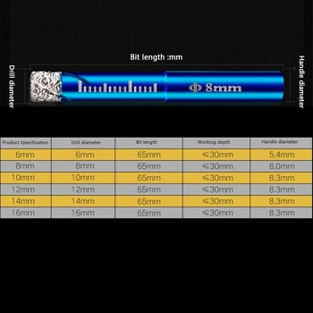 

5Pcs All-Ceramic Floor Tiles, Vitrified Brick Drilling Bits, Granite Marble Hole Opener, Glass Ceramic Dry Drill