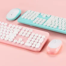 2,4G круглая клавиатура, беспроводная мышь, бесшумная клавиатура, игровая мышь для Macbook Pro, эргономичная компьютерная клавиатура и мышь