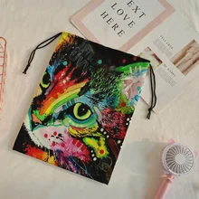 Crowsdale Женская картина геометрической формы чашки печати softback женщины mochila шнурок мешок мужские пакеты Рождественский мешок 32 см x 40 см