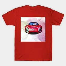 Hombres camiseta Vintage Alfa Romeo en acuarela camiseta mujer camiseta