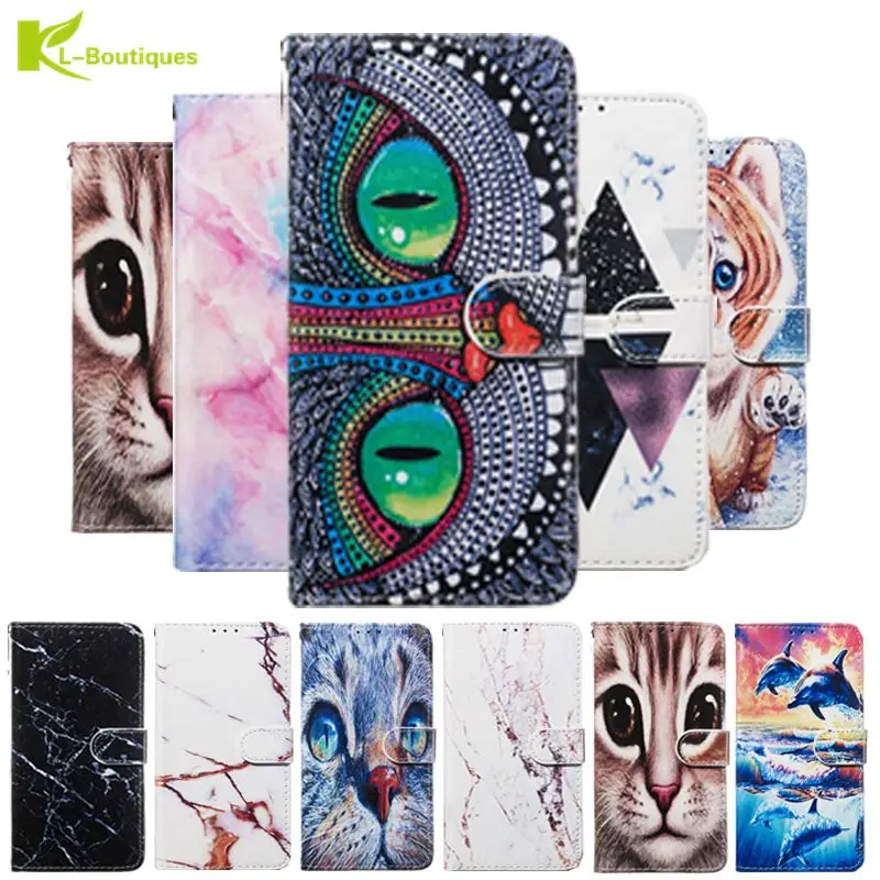 С милой совой кожаный чехол на для samsung Galaxy S8 S9 S10 плюс S7 край J3 J5 J7 2016 2017 A8 A6 A9 J8 J4 J6 A7