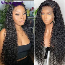 

Water Wave Lace Front Human Hair Wig T Part Wigs Brazilian 100% Remy Human Hair Water Wave 13X4 Lace Front Wigs For Black Women