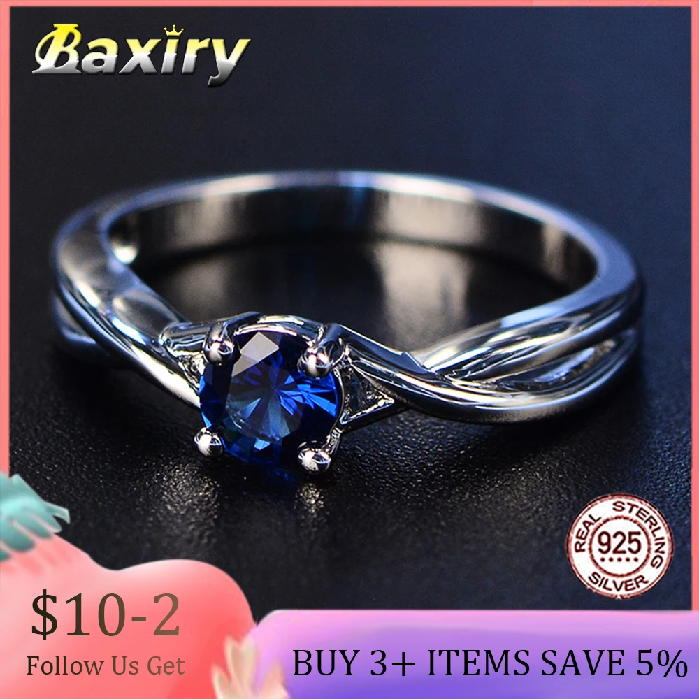 Blue Sapphire Rings Engagement-Rings Amethyst Aquamarine 925 Jewelry Gemstones Women