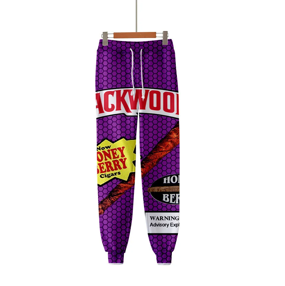 Funny Foods Backwoods Honey Berry Sweat Pants 3D Joggers Pants Trousers Men/Women Clothing Hip Hop Pantalon Homme Sweatpants black harem pants