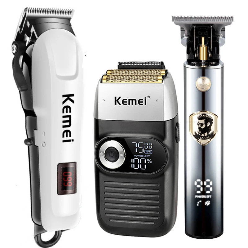 Beard Hair Electric Trimmer Set Men Electric Hair Clipper Shaver Set