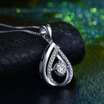 

0.05ct/center stone+0.15ct/side stone Handmade 18K Gold Natural Diamond Pendant Necklace for Women Wedding - Free DHL Shipping