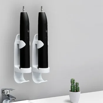 

Practical Electric Toothbrush Holder Rack Traceless Tooth Brush Multi-functional Durable Portable Plastic Stand Organizer