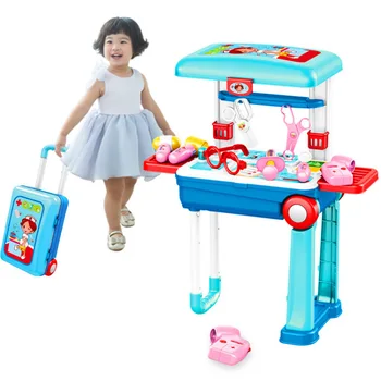 

Kids Doctor Tool Cart Doctor Pretend Role Playing Toy Set Kids Game Gift Play House Medical Ambulance Toys Trolley Toys