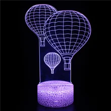 

3D Balloon Illusion Lamp Colorful Acrylic Night Light Balloon Visual Lights Led Table Lamp Valentine's Day Gift for Lover Girls