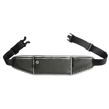 

Unisex Outdoor Ultra-thin Waist Bag Waterproof Sweatproof Running Zipper Waist Pack Sports Phone Bag with Reflective Strip