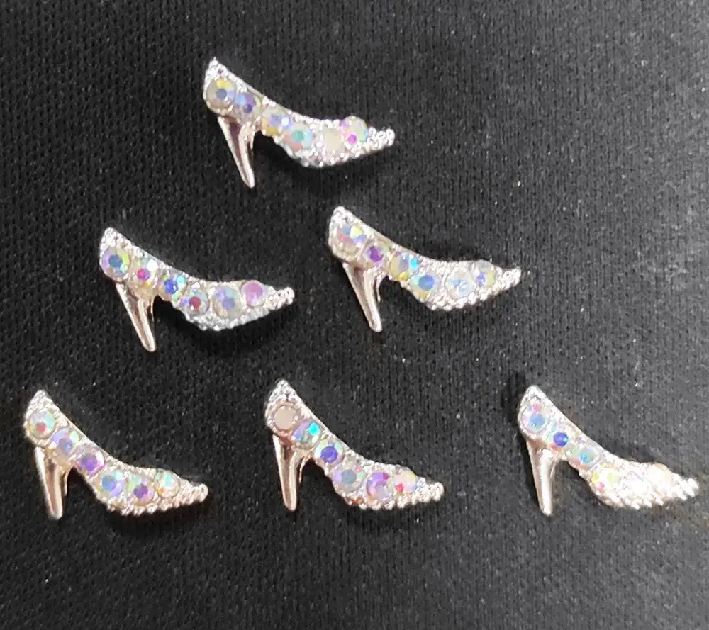 

10pcs High heels Charms Diamond For 3D Nail Art Supplies DIY nail art jewels Decorations shining nail rhinestones