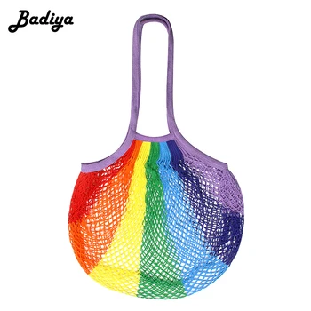

2020 New Mesh Shopping Bag String Net Turtle Bag Reusable Fruit Dish Storage Handbag Totes Women Shopping Mesh Bag Shopper Bag