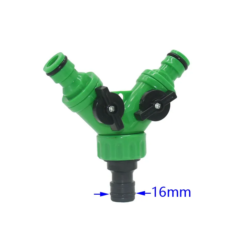 2-way Garden Tap Female 1/2 3/4 to 5/8 1/4" Y Irrigation Valve  Water Splitter Quick connector 1 Set 