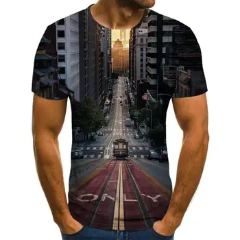 

Popula 3D digital printing funny punky T-shirt a hot seller of slim fit, short-sleeved shirt tops in Europe/ America