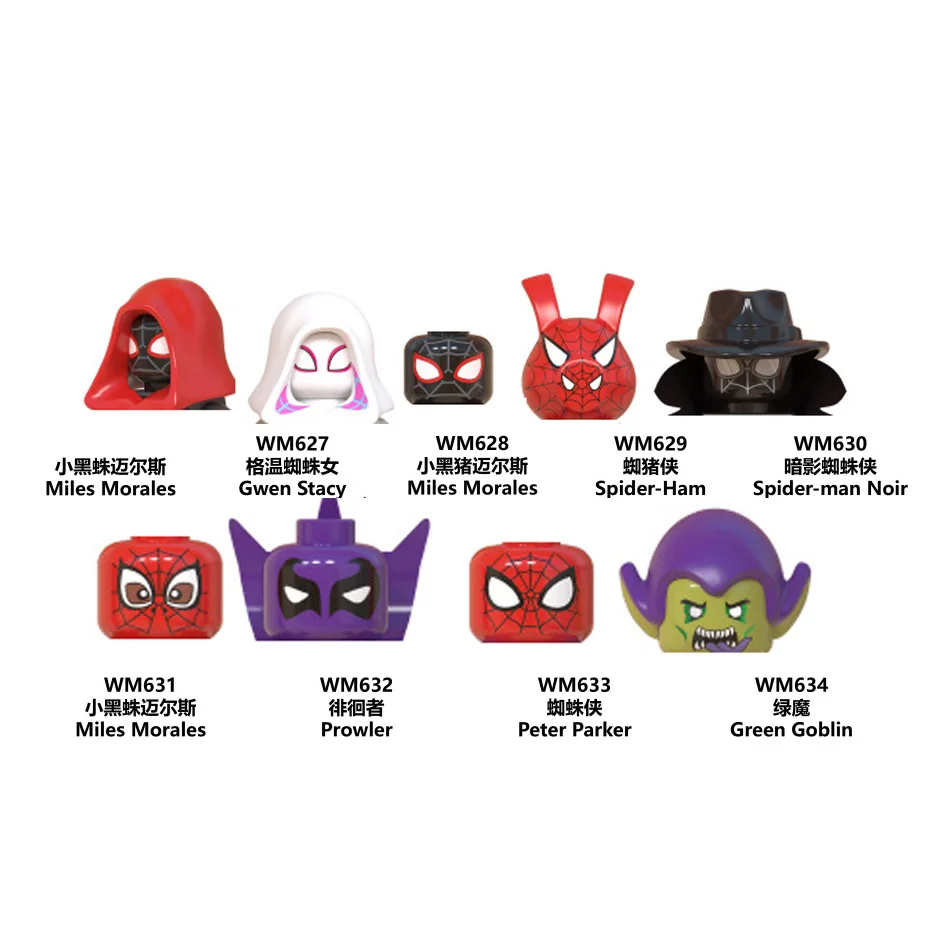 Wm6052 Superheroes Gwen Stacys Spider-Hams Spider-Mans Green Goblins Mini Figures Bricks Building Blocks Assembled Toys | Игрушки и