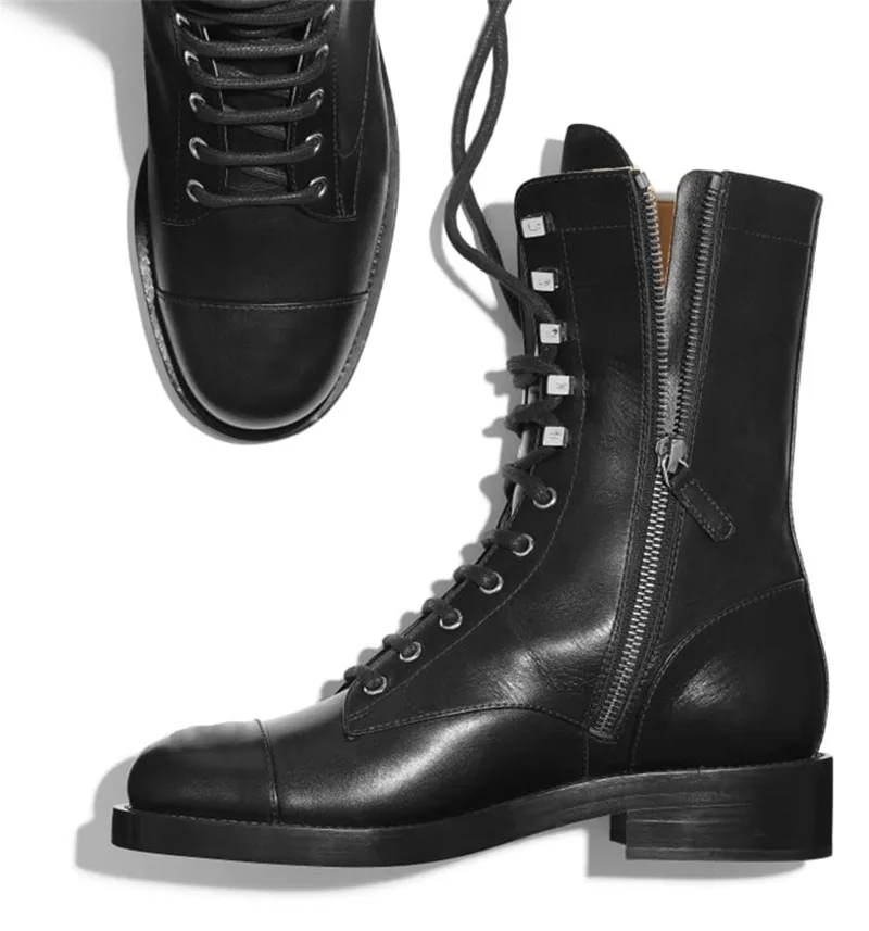Bota Feminina черного цвета; Botines Mujer; мотоциклетные ботинки с перекрестными ремешками ботинки на шнуровке «груша» в стиле «Гладиатор» Модные женские туфли в стиле «панк»; женские