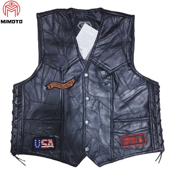 

Leather Vests Men's Sleeveless Jackets PU Vest Male Streetwear Punk Pocket Button Black Brand Motorcycle Waistcoat Jackets Coats
