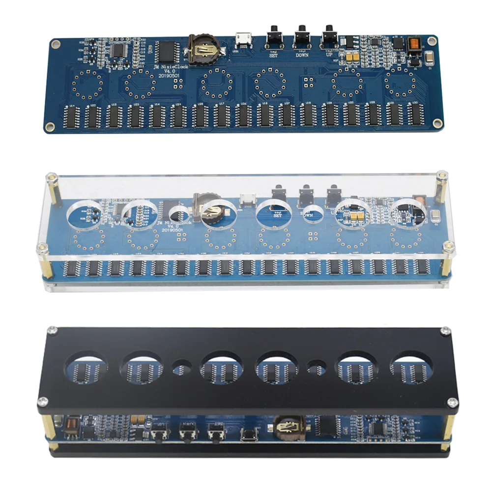 Digital Clock Module Kit Seven-color Display Electronic Parts Components DIY PCBA Circuit Board with Shell | Электроника