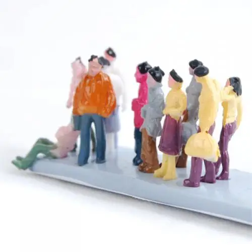 100pcs Painted Model People Figures Passenger Train Railway Scene 1:150 Scale N | Игрушки и хобби