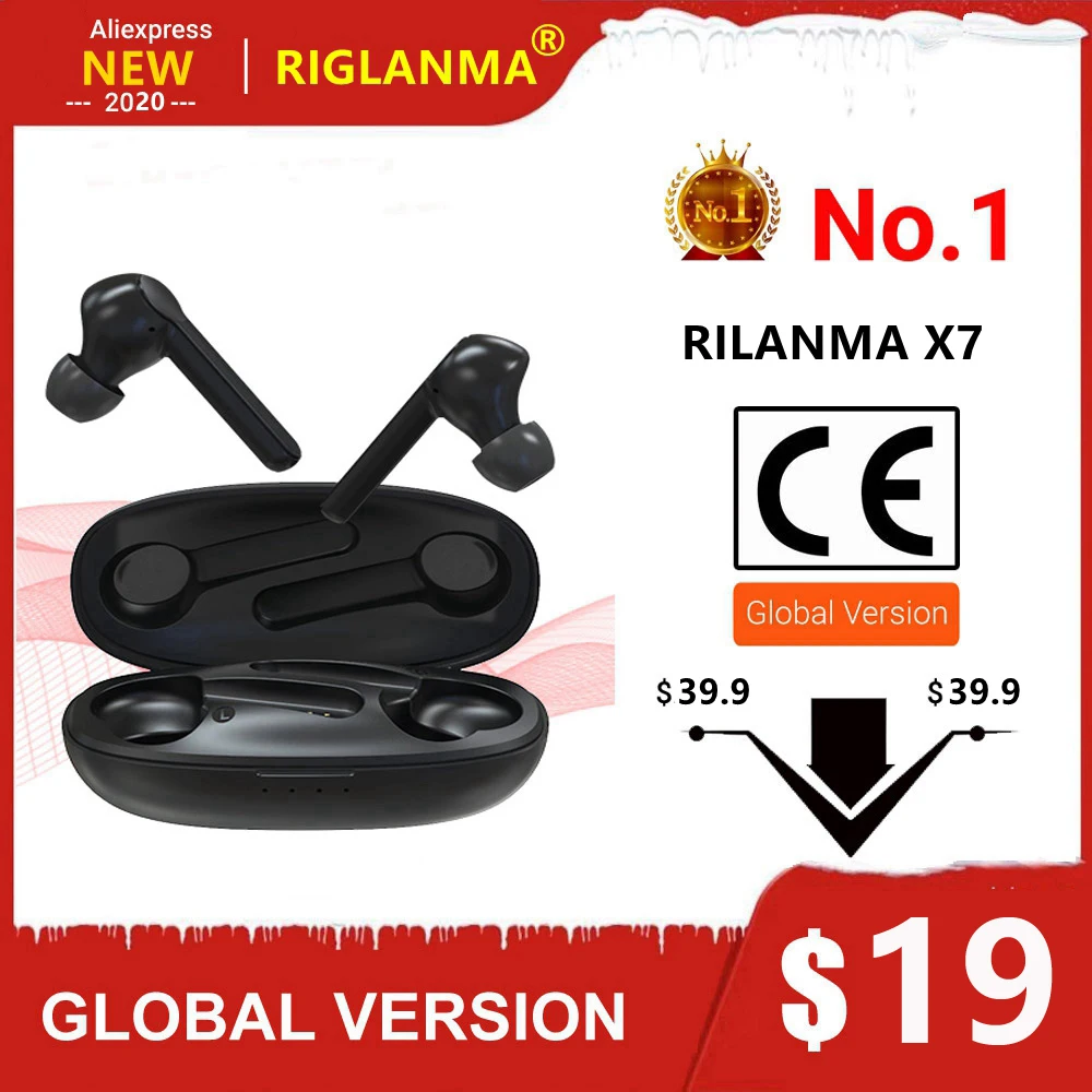 Online Auriculares Bluetooth RIGLANMA X7 TWS auriculares inalámbricos F9 TWS estéreo 3D Control táctil 5,0 auriculares inalámbricos autopares