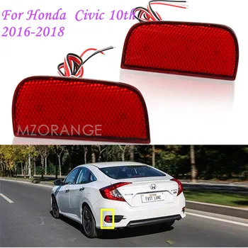 

2 Pcs LED Rear Bumper Reflector Car Brake Tail Light For Honda Civic 10th 2016-2018 New Braking Parking Signal Warning Lamp