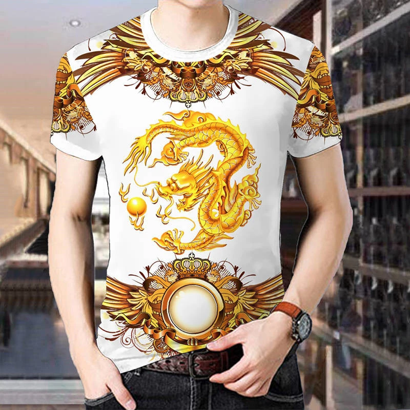 Musim Panas Lengan Pendek Pria Tampan 3d Tiger Cetak Pola T Shirt Tren Pemuda Kasual T Shirt Pakaian T Shirt Aliexpress