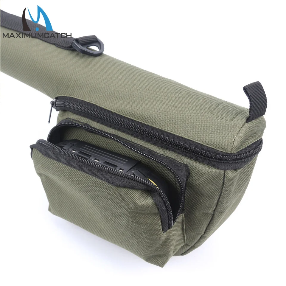 Baosity Fishing Fly Rod Tube Carry Case Triangular Storage Bag with Shoulder Strap