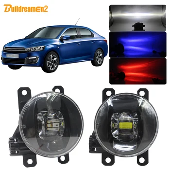 

Buildreamen2 For Citroen C-Elysee 2012-2018 Car 4000LM LED Lens Fog Light With Devil Eye DRL Adjustable Light Beam 12V Styling