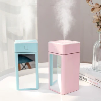 

300ML Mirror Humidifier USB Air Diffuser Desktop Mist Maker Aromatherapy Diffuser Car Air Purifier Fogger For Home With Lights