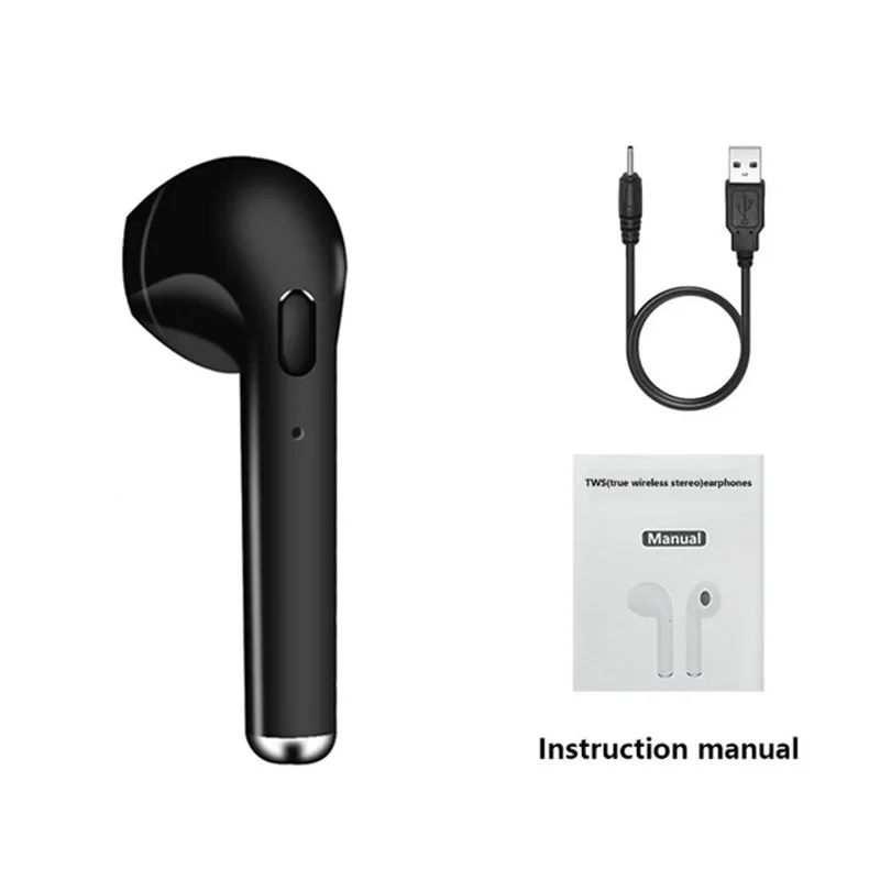 For all smartphones Headset Sport Stereo Audio Hand-free In-ear Earphones Wireless Bluetooth Single Earbuds without Charging Box |
