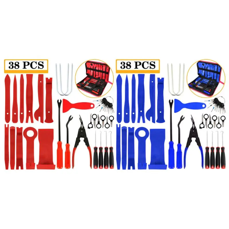 US $37.49 38pcs Professional Car Interior Door Disassembly Dash Auto Radio Removal Pry Tools Set Car Panel Removal Tools