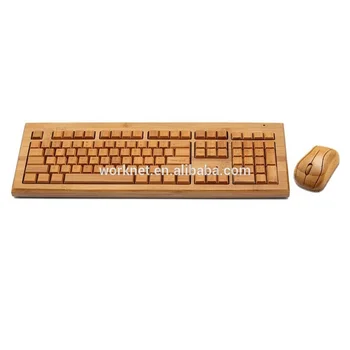 

Customized eco-friendly 108 keys bamboo wireless keyboard and mouse set wireless bamboo keyboard and mouse combo